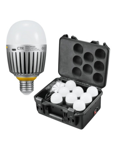 Kit de 8 Luces Creativas Godox C7R RGBWW 7W Batería Incorporada