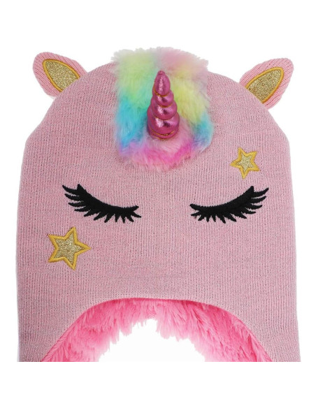Gorro de Invierno para Niñas Unicornio Brillante Talla Única Gorro de Invierno para Niñas Unicornio Brillante Talla Única