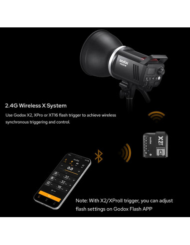 Flash Estroboscópico Godox MS200V 200W con LED 5600K