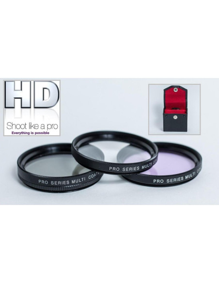Kit de Filtros HD 3 Piezas UV Polarizador FLD 40.5mm para Olympus Kit de Filtros HD 3 Piezas UV Polarizador FLD 40.5mm para Olympus