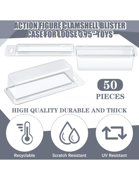 Cajas Protectores de Plástico Blister Wesiti 50 Pcs para Figuras Cajas Protectores de Plástico Blister Wesiti 50 Pcs para Figuras