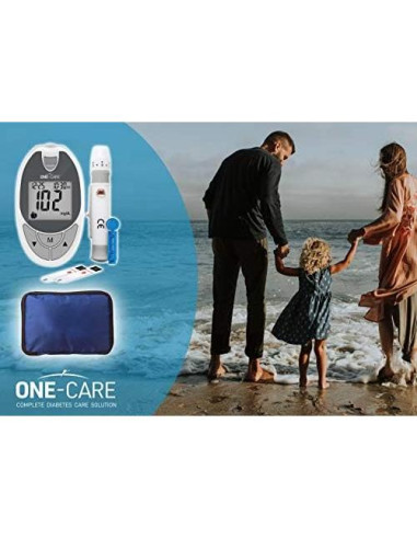 Kit de Monitoreo de Glucosa ONE-CARE con Glucometro y Tiras