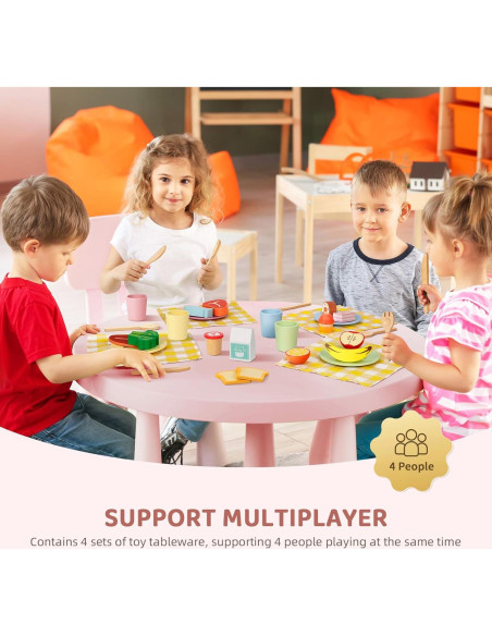 Juego de cocina de madera OOOK 25 PCS para niños 3+ años Juego de cocina de madera OOOK 25 PCS para niños 3+ años