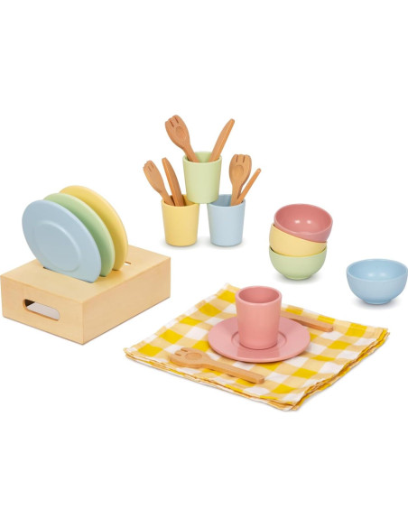 Juego de cocina de madera OOOK 25 PCS para niños 3+ años Juego de cocina de madera OOOK 25 PCS para niños 3+ años