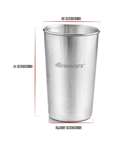 Juego de Vasos de Acero Inoxidable Wealers para Bebidas Frías Juego de Vasos de Acero Inoxidable Wealers para Bebidas Frías