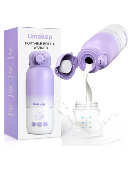 Calentador de Botellas Portátil 12oz Morado - Control Temperatura Calentador de Botellas Portátil 12oz Morado - Control Temperatura