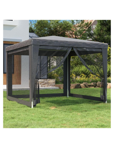 Carpa de Fiesta KCCLVER 3x3m Antracita con Paredes de Malla Carpa de Fiesta KCCLVER 3x3m Antracita con Paredes de Malla