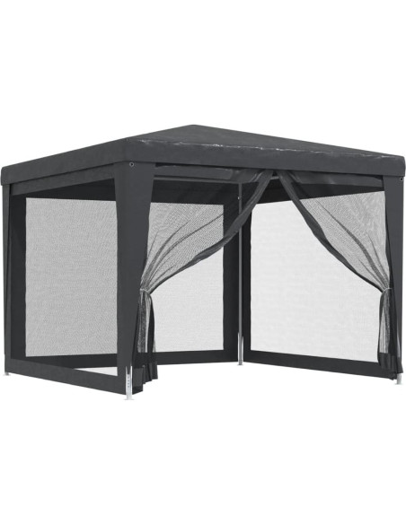 Carpa de Fiesta KCCLVER 3x3m Antracita con Paredes de Malla Carpa de Fiesta KCCLVER 3x3m Antracita con Paredes de Malla