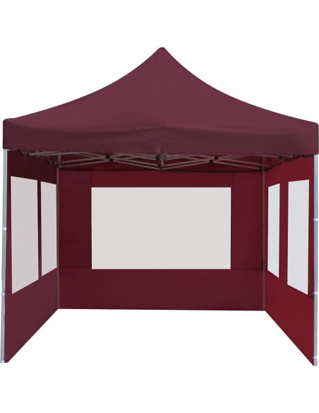 Carpa de Fiesta Plegable KCCLVER 5.8x3m Rojo Vino con Paredes Carpa de Fiesta Plegable KCCLVER 5.8x3m Rojo Vino con Paredes