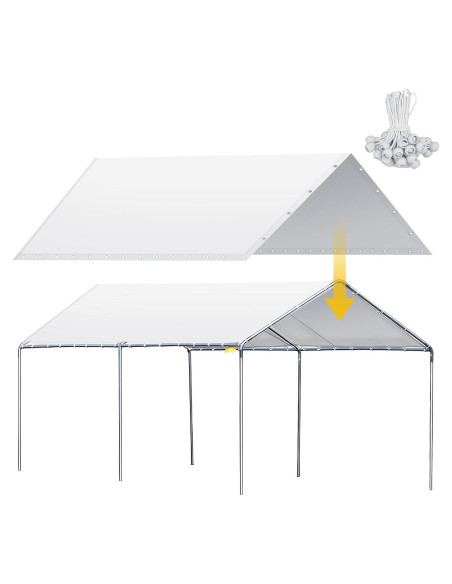 Carpa de Garaje 10x20 pies Wesnoy Impermeable Cubierta Superior Carpa de Garaje 10x20 pies Wesnoy Impermeable Cubierta Superior