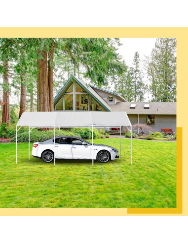 Carpa de Garaje 10x20 pies Wesnoy Impermeable Cubierta Superior