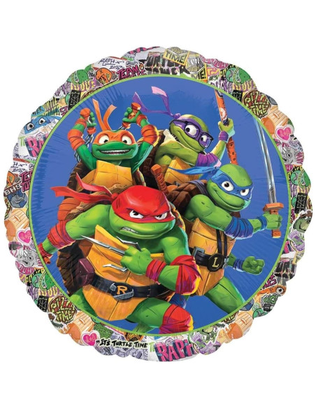 Globos de Cumpleaños TMNT 4to - Ramo de 5 Globos 86 cm Globos de Cumpleaños TMNT 4to - Ramo de 5 Globos 86 cm