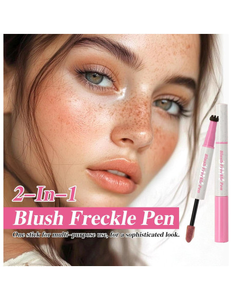 Bolígrafo de Maquillaje 2 en 1 Funtigee - Pecas Marrón Claro y Rubor Rosa Suave Bolígrafo de Maquillaje 2 en 1 Funtigee - Pecas Marrón Claro y Rubor Rosa Suave