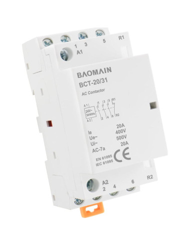 Contactores Modulares Baomain 24V AC 20A 4 Polos DIN BCT-20/31