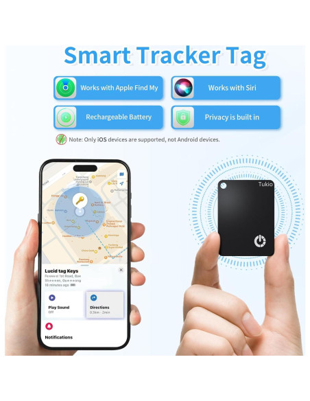 Etiqueta de Rastreo Bluetooth Tukio K7 - Compatible con Apple Find My Etiqueta de Rastreo Bluetooth Tukio K7 - Compatible con Apple Find My