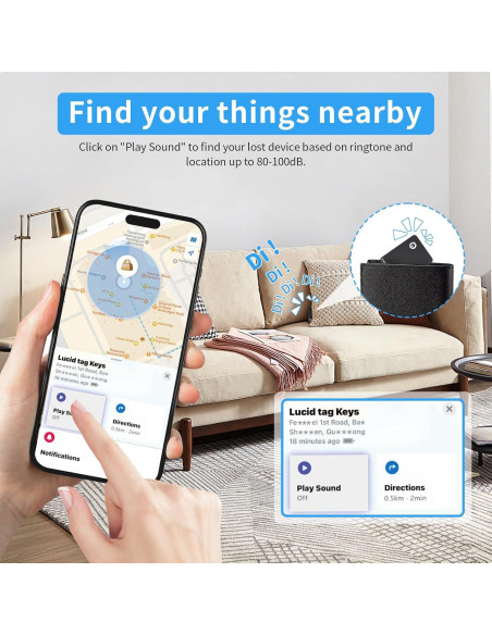 Etiqueta de Rastreo Bluetooth Tukio K7 - Compatible con Apple Find My Etiqueta de Rastreo Bluetooth Tukio K7 - Compatible con Apple Find My
