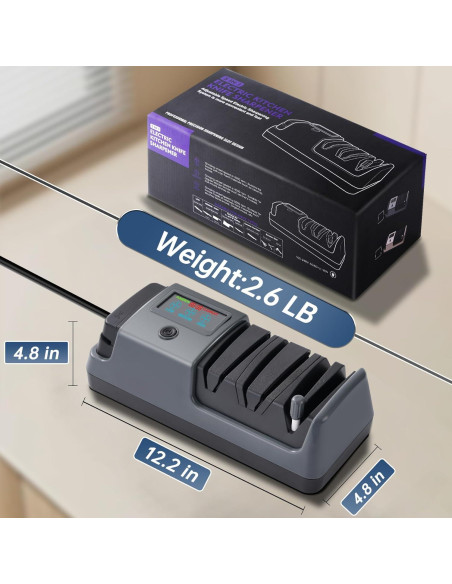 Afilador de cuchillos eléctrico QAMGCYW 5 en 1 con LCD Afilador de cuchillos eléctrico QAMGCYW 5 en 1 con LCD