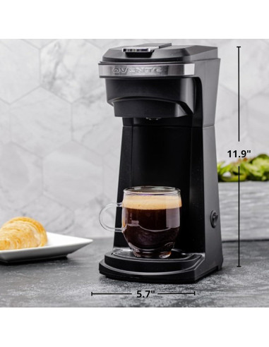 Cafetera OVENTE CMK42B 14oz Compacta Automática Negra