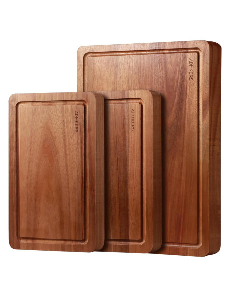 Set de 3 Tablas de Cortar de Madera Acacia ADMKERS 43.2x30.5 cm Set de 3 Tablas de Cortar de Madera Acacia ADMKERS 43.2x30.5 cm