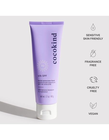 Cocokind Seda SPF 30, Protector Solar Mineral y Químico 68g Cocokind Seda SPF 30, Protector Solar Mineral y Químico 68g