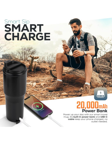 Taza Calentada SmrtMugg TITAN 0.44L Temperatura Ajustable