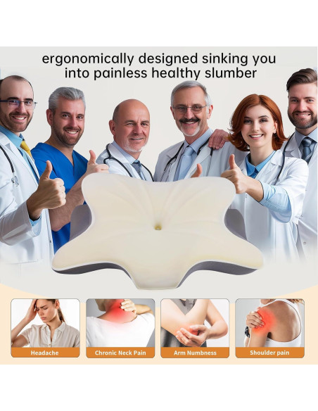Almohada Cervical Ergonómica Monoledis Espuma Viscoelástica Almohada Cervical Ergonómica Monoledis Espuma Viscoelástica
