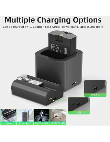 Batería de Reemplazo Runpower 7200mAh para Timbre Ring 2/3/4