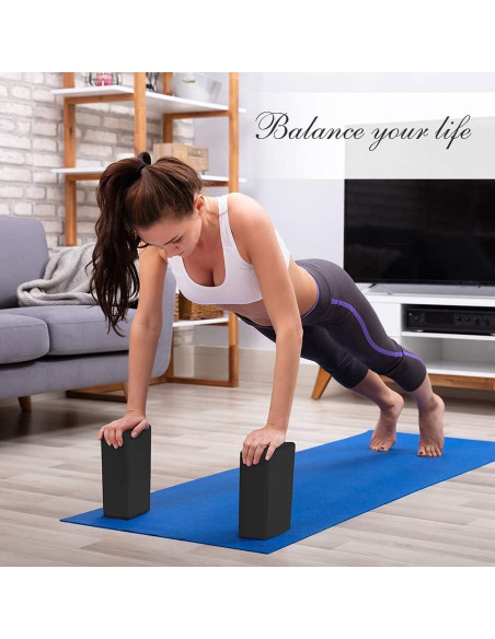 Paquete de 2 Bloques de Yoga Arltb EVA con Correa 22.86x15.24x10.16cm Paquete de 2 Bloques de Yoga Arltb EVA con Correa 22.86x15.24x10.16cm