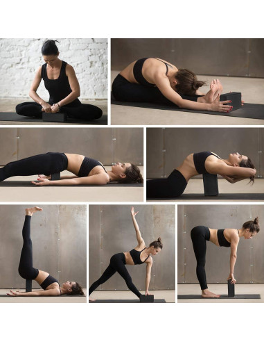 Paquete de 2 Bloques de Yoga Arltb EVA con Correa 22.86x15.24x10.16cm