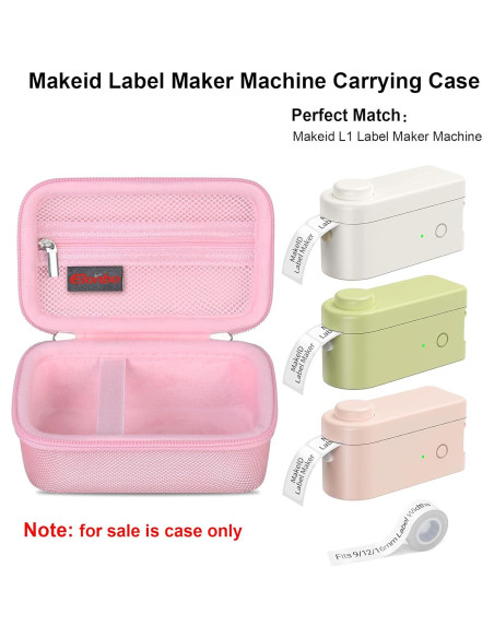 Funda de Transporte Elonbo para Máquina Etiquetadora Makeid L1 - Rosa Funda de Transporte Elonbo para Máquina Etiquetadora Makeid L1 - Rosa