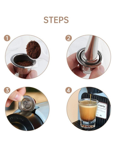 Juego de 2 cápsulas de café reutilizables i Cafilas 49.87g