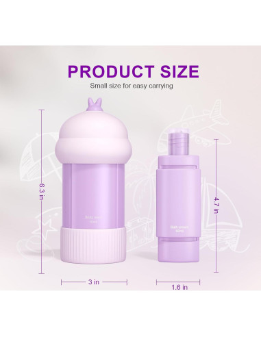 Set de Botellas de Viaje Silicona Occhsouo 60ml Aprobadas TSA