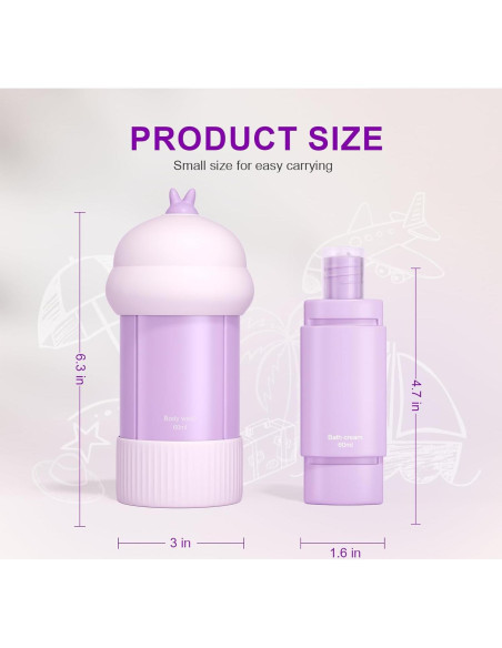 Set de Botellas de Viaje Silicona Occhsouo 60ml Aprobadas TSA Set de Botellas de Viaje Silicona Occhsouo 60ml Aprobadas TSA