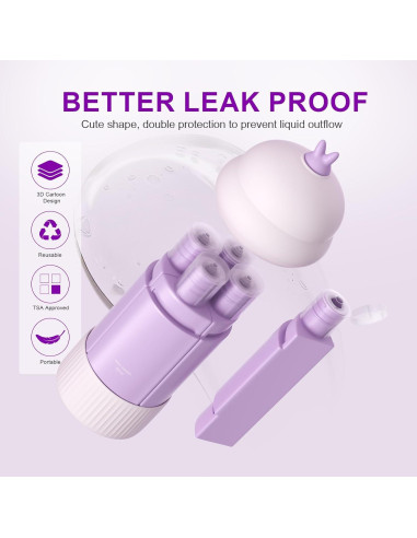 Set de Botellas de Viaje Silicona Occhsouo 60ml Aprobadas TSA