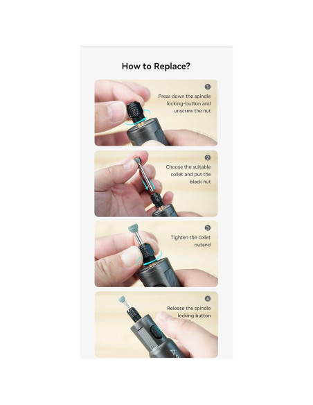 Kit de Herramienta Rotativa Inalámbrica Creality 3.7V 24 Accesorios Kit de Herramienta Rotativa Inalámbrica Creality 3.7V 24 Accesorios