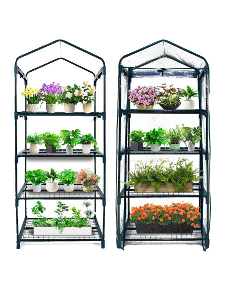 Invernadero Mini 4 Niveles GreenGiggle PVC 68.6x48.3x157.5cm Invernadero Mini 4 Niveles GreenGiggle PVC 68.6x48.3x157.5cm