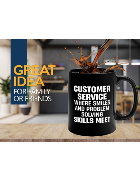 Taza de Café 11oz Negra Flairy Land - Humor Atención Cliente Taza de Café 11oz Negra Flairy Land - Humor Atención Cliente