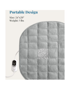 Almohadilla Térmica con Peso Kivik 61x74cm, 6 Niveles Calor 2