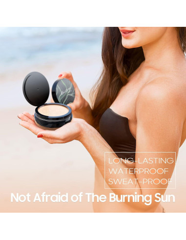 Base de Maquillaje CC Cream Fanterday con Esponja - Beige Buff