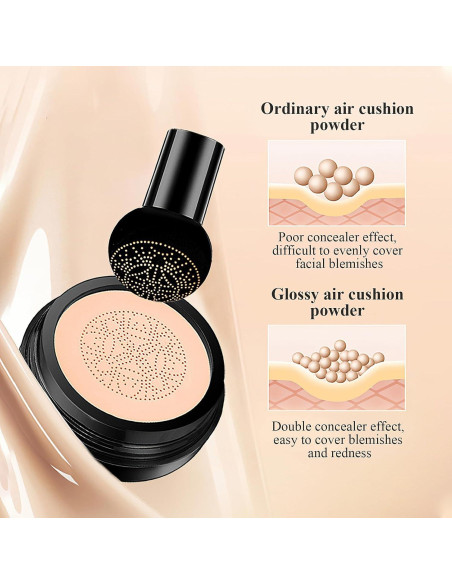 Base de Maquillaje CC Cream Fanterday con Esponja - Beige Buff Base de Maquillaje CC Cream Fanterday con Esponja - Beige Buff