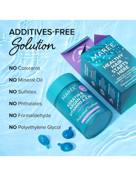 Aceite para Cabello Frizzoso MAREE - Cápsulas con Jojoba y Argán Aceite para Cabello Frizzoso MAREE - Cápsulas con Jojoba y Argán