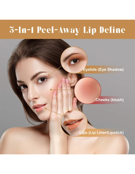 Juego de 3 lápices labiales peel off Baorder - Larga duración Juego de 3 lápices labiales peel off Baorder - Larga duración