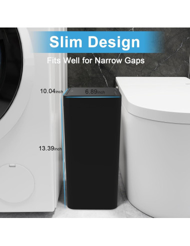 Basurero Automático Naisu 4 Galones Negro con Sensor