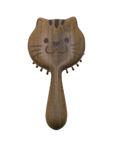 Cepillo de Pelo de Madera Pamayaneen Dientes Anchos 16cm