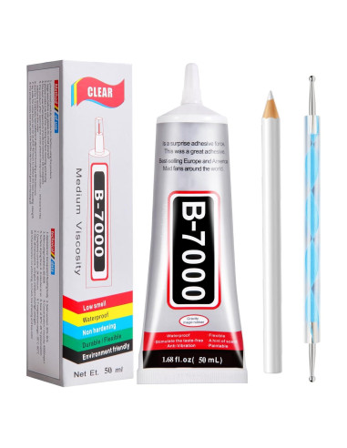 Pegamento B7000 Claro 50ml con Punta de Precisión para Manualidades