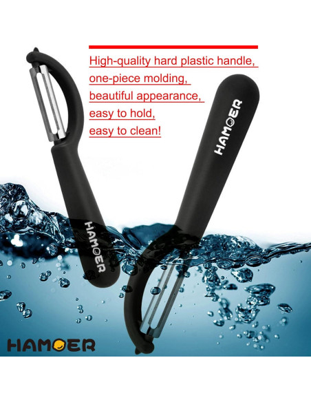Pelador y Rallador 2 en 1 HAMOER Acero Inoxidable Ergonómico Pelador y Rallador 2 en 1 HAMOER Acero Inoxidable Ergonómico