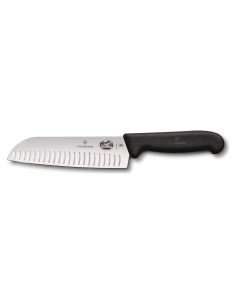 Cuchillo de Cocina Victorinox Fibrox Pro Santoku 17.78 cm Negro