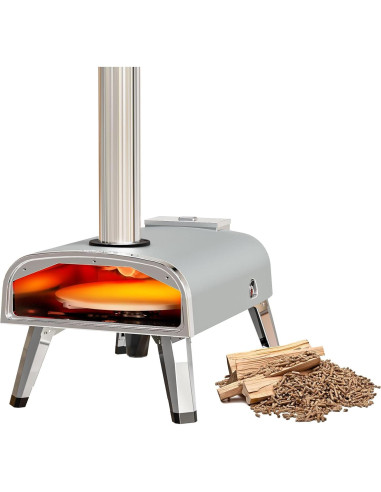 Horno de Pizza Exterior aidpiza SP120 12" Rotativo con Termómetro