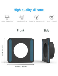 Funda de silicona HOOLIAN para Google Nest Cam Indoor 2 gen - Negro 2 Paquete 2