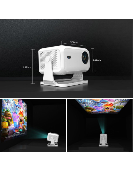 Proyector Inteligente 4K NRKDUBQ con WiFi y Bluetooth - Blanco Proyector Inteligente 4K NRKDUBQ con WiFi y Bluetooth - Blanco
